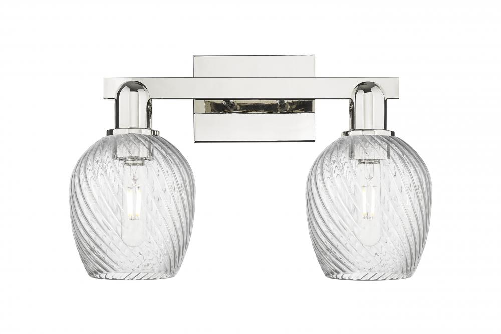 Salina - 2 Light - 17 inch - Polished Nickel - Bath Vanity Light