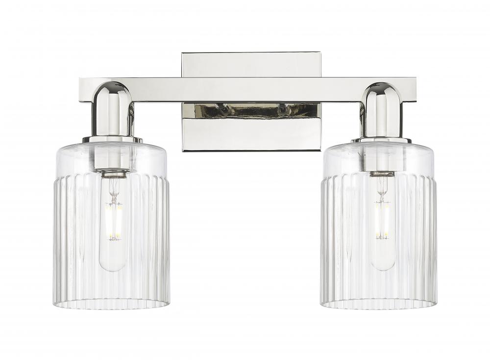 Hadley - 2 Light - 16 inch - Polished Nickel - Bath Vanity Light