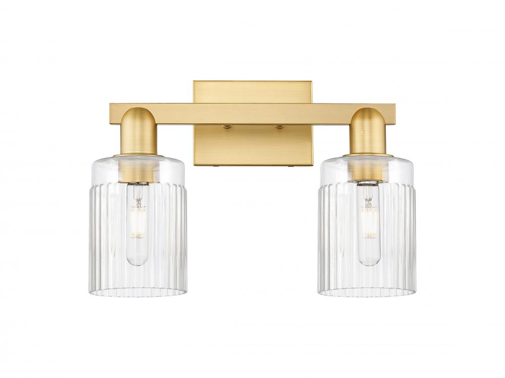 Hadley - 2 Light - 16 inch - Satin Gold - Bath Vanity Light