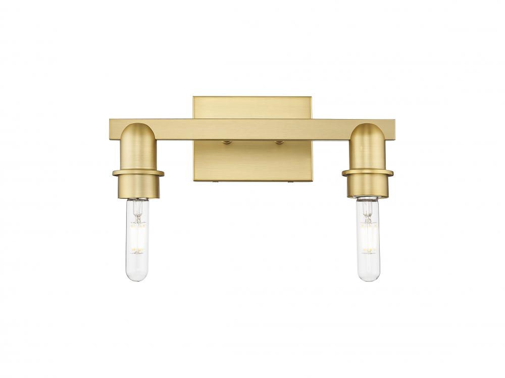 Arcadia - 2 Light - 14 inch - Satin Gold - Bath Vanity Light