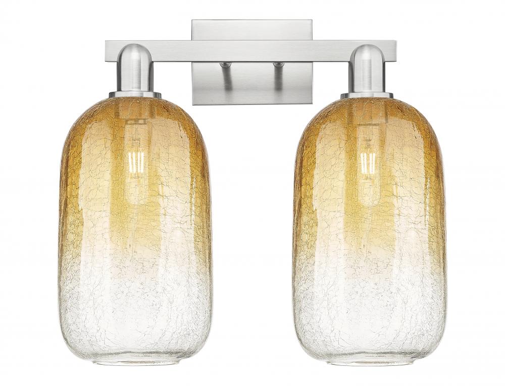 Brookhaven Cloche - 2 Light - 16 inch - Brushed Satin Nickel - Bath Vanity Light