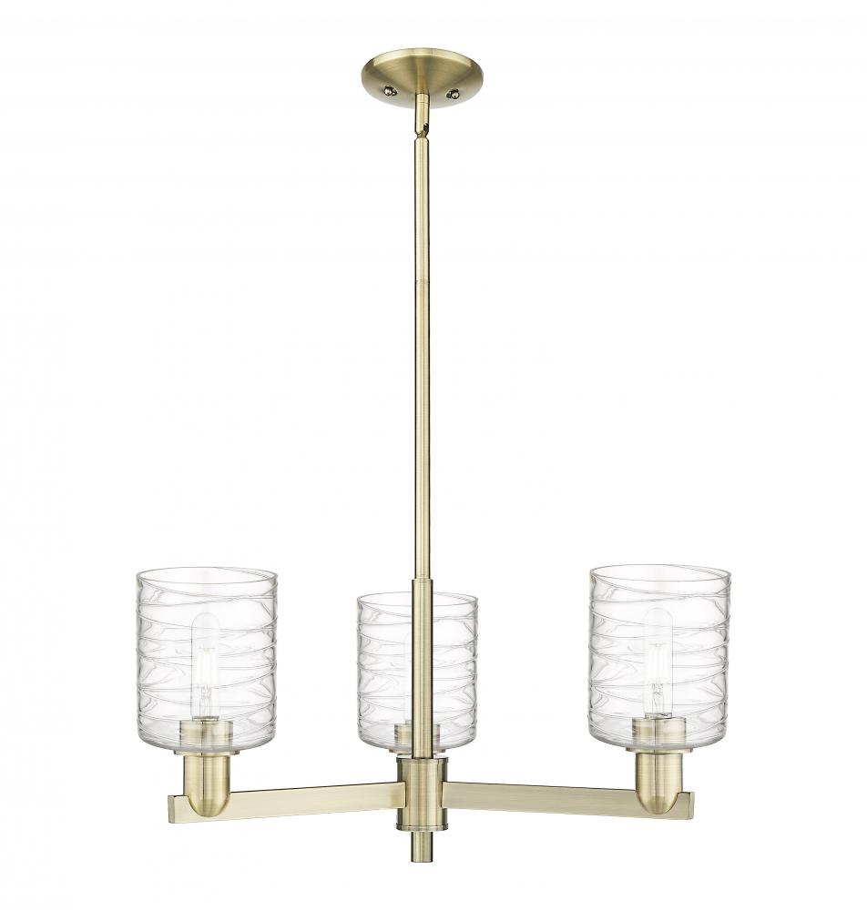 Cobbleskill - 3 Light - 27 inch - Antique Brass - Stem hung - Pendant