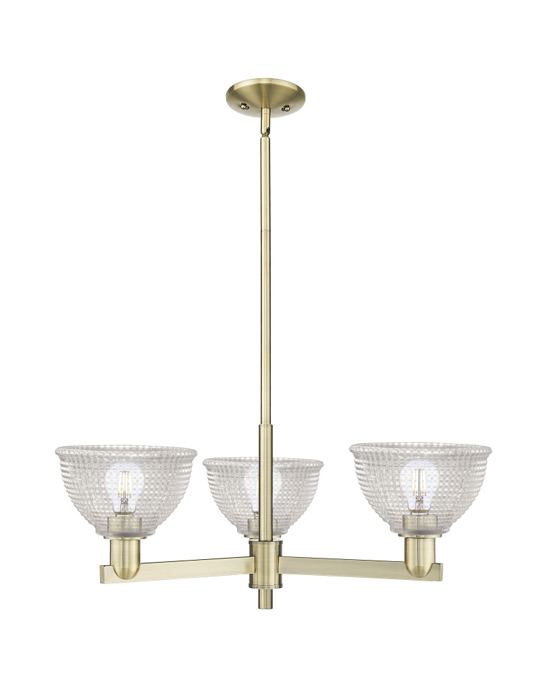 Arietta - 3 Light - 30 inch - Antique Brass - Stem hung - Pendant