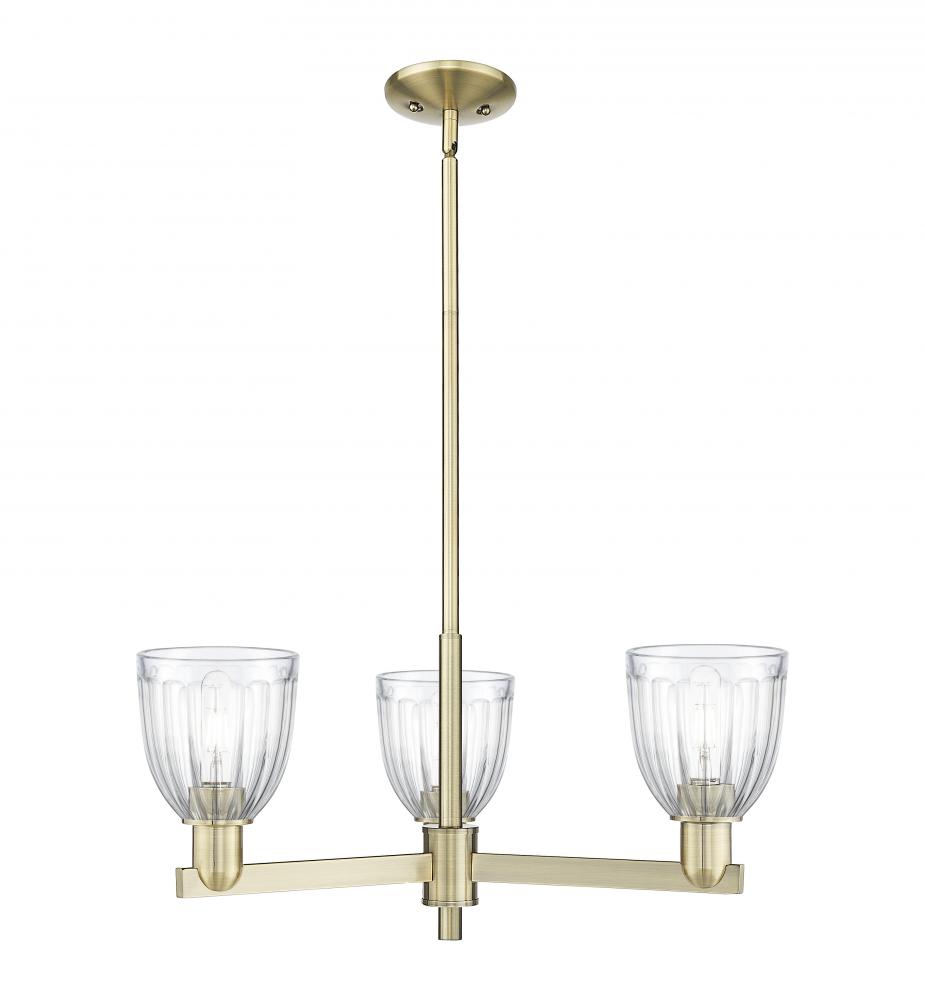 Brookfield - 3 Light - 28 inch - Antique Brass - Stem hung - Pendant