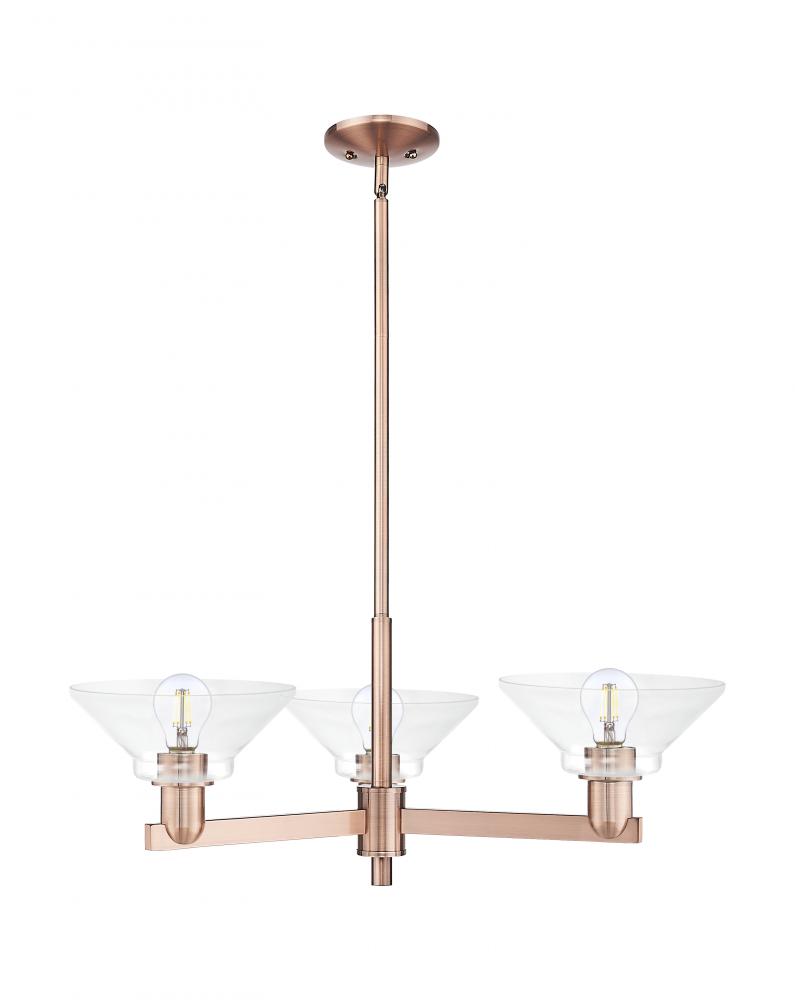 Orwell - 3 Light - 30 inch - Antique Copper - Stem hung - Pendant
