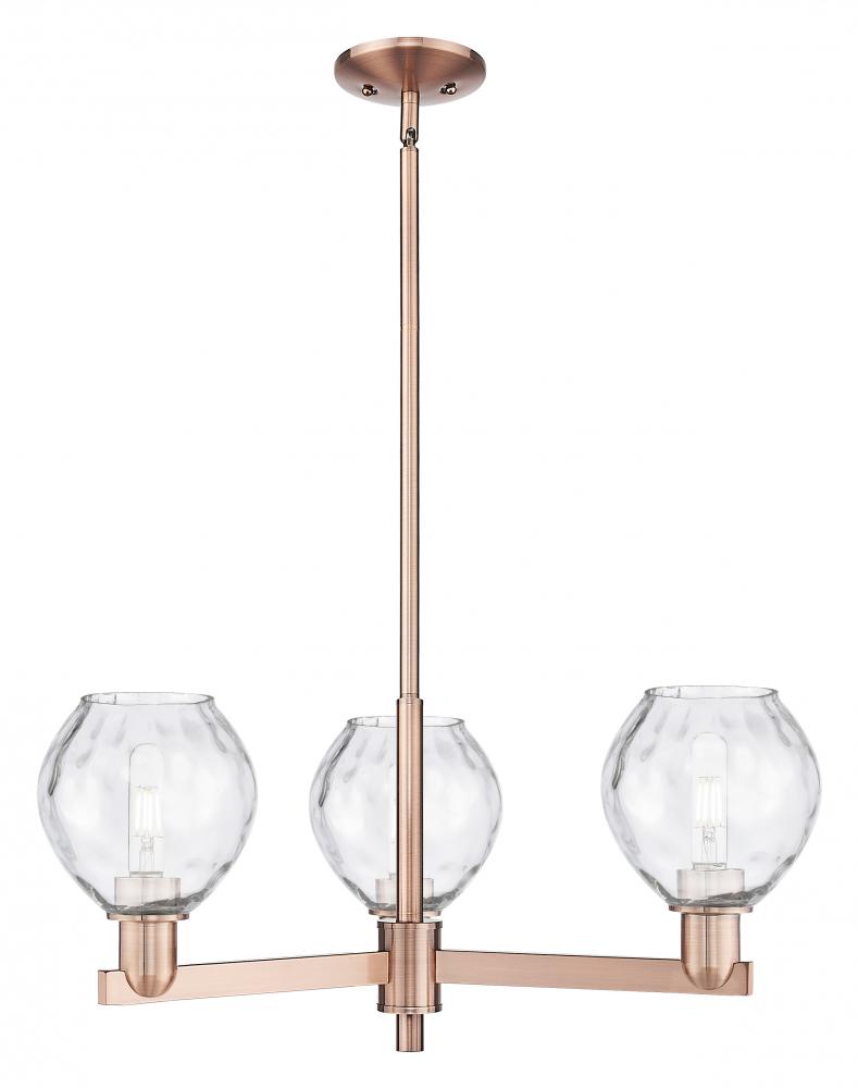 Waverly - 3 Light - 28 inch - Antique Copper - Stem hung - Pendant