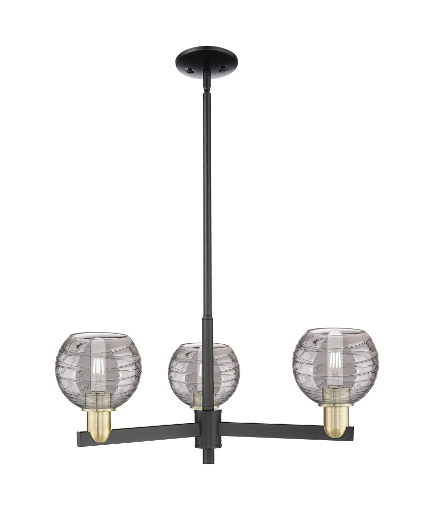 Athens Deco Swirl - 3 Light - 18 inch - Black Antique Brass - Pendant