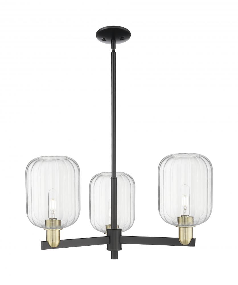 Preston Cylinder - 3 Light - 18 inch - Black Antique Brass - Pendant