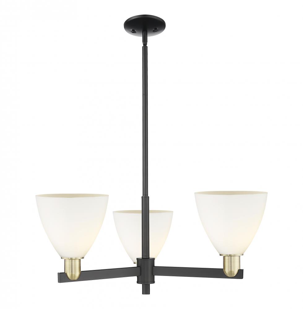 Bristol - 3 Light - 29 inch - Black Antique Brass - Stem hung - Pendant