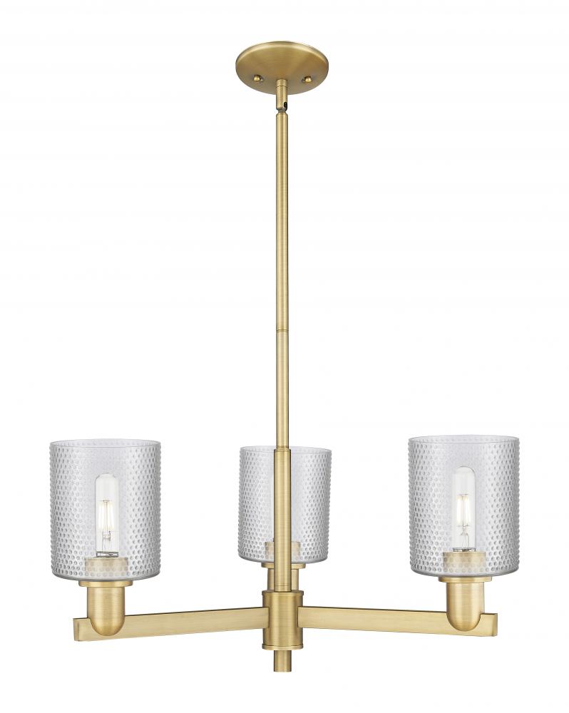 Cobbleskill - 3 Light - 27 inch - Brushed Brass - Stem hung - Pendant