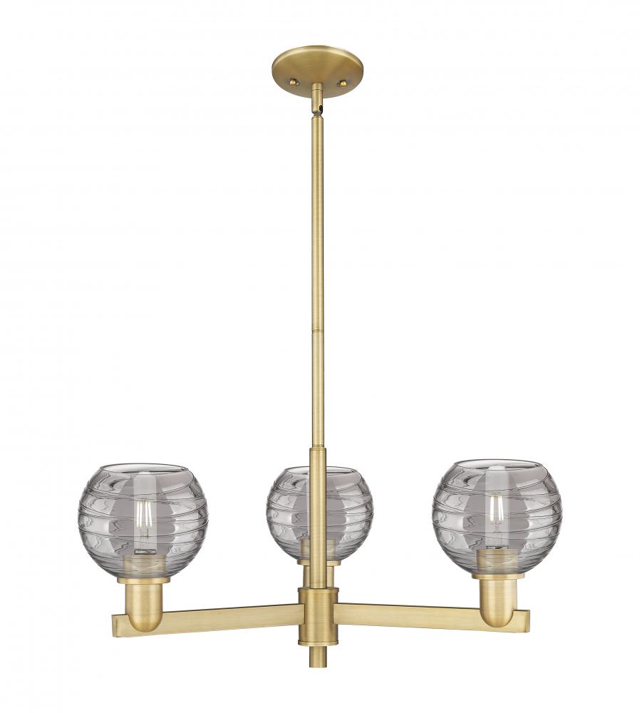 Athens Deco Swirl - 3 Light - 18 inch - Brushed Brass - Pendant