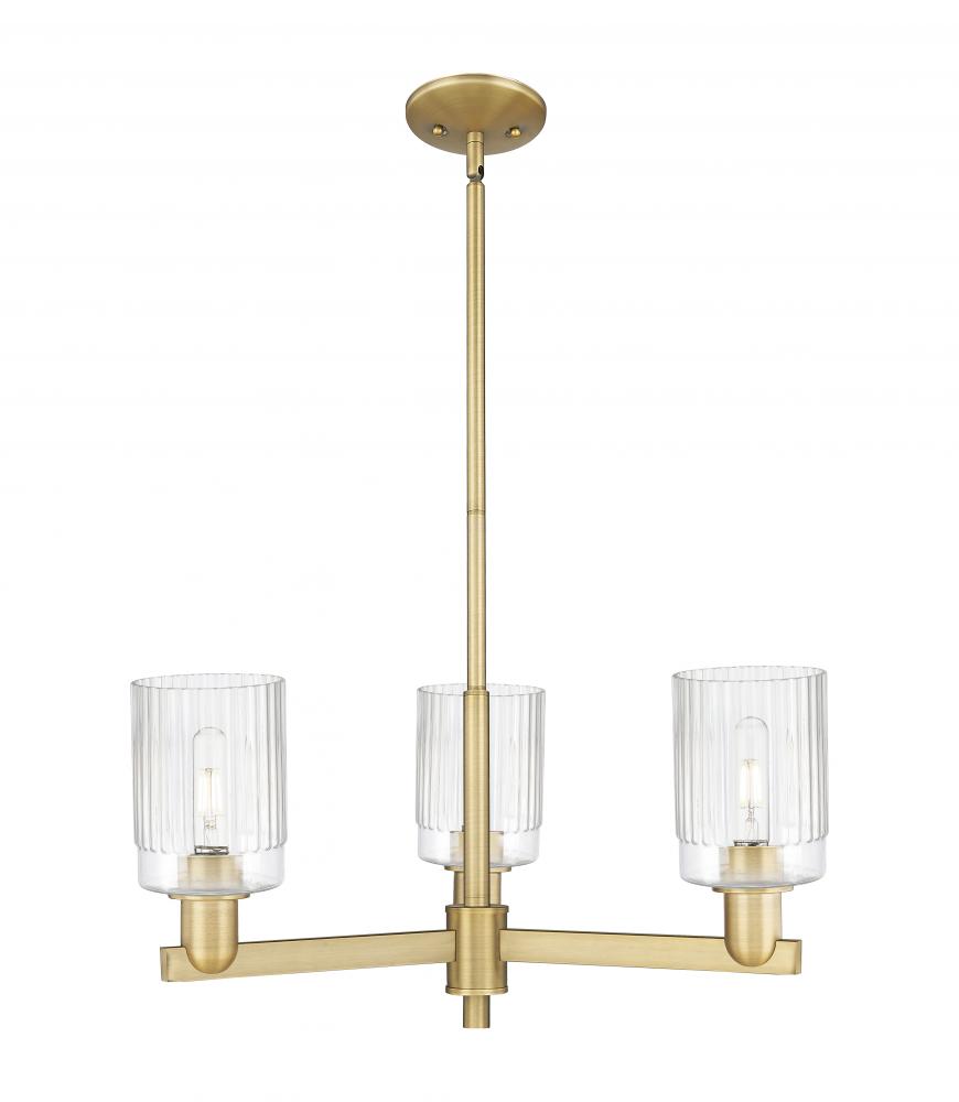 Hadley - 3 Light - 26 inch - Brushed Brass - Stem hung - Pendant