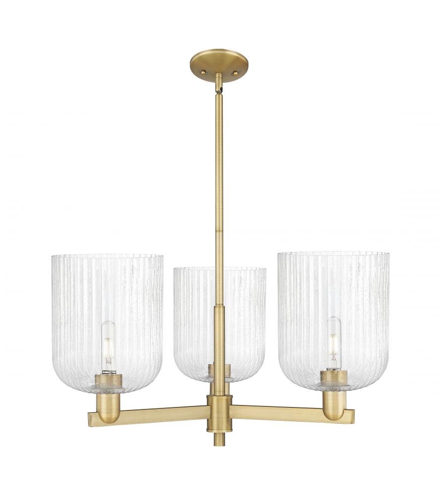 Bridal Veil - 3 Light - 30 inch - Brushed Brass - Pendant