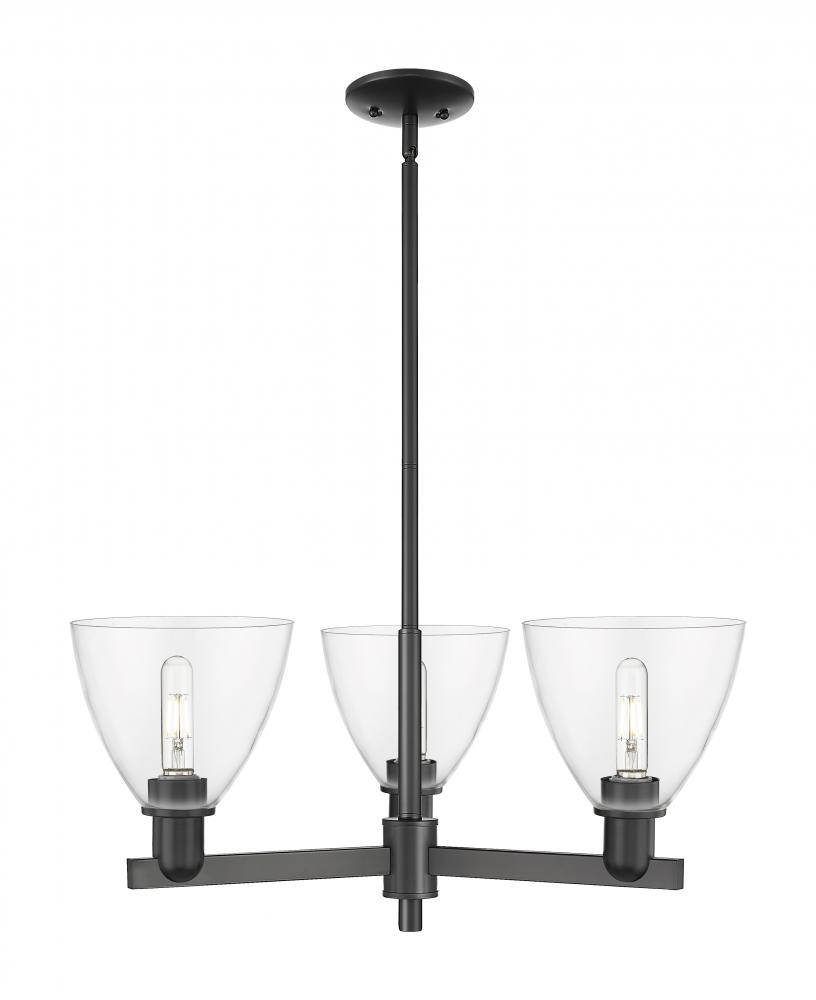 Bristol - 3 Light - 29 inch - Matte Black - Stem hung - Pendant