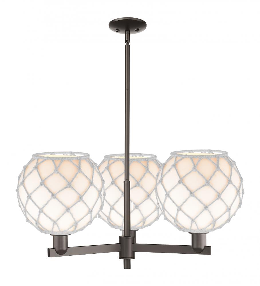 Farmhouse Rope - 3 Light - 32 inch - Oil Rubbed Bronze - Stem hung - Pendant