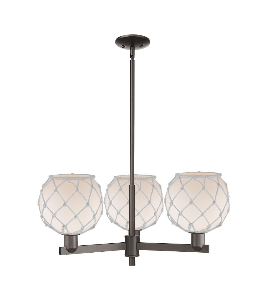 Farmhouse Rope - 3 Light - 30 inch - Oil Rubbed Bronze - Stem hung - Pendant