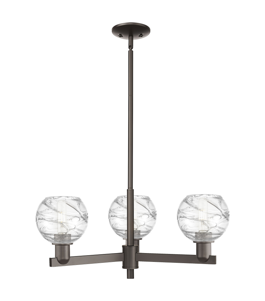 Athens Deco Swirl - 3 Light - 18 inch - Oil Rubbed Bronze - Pendant