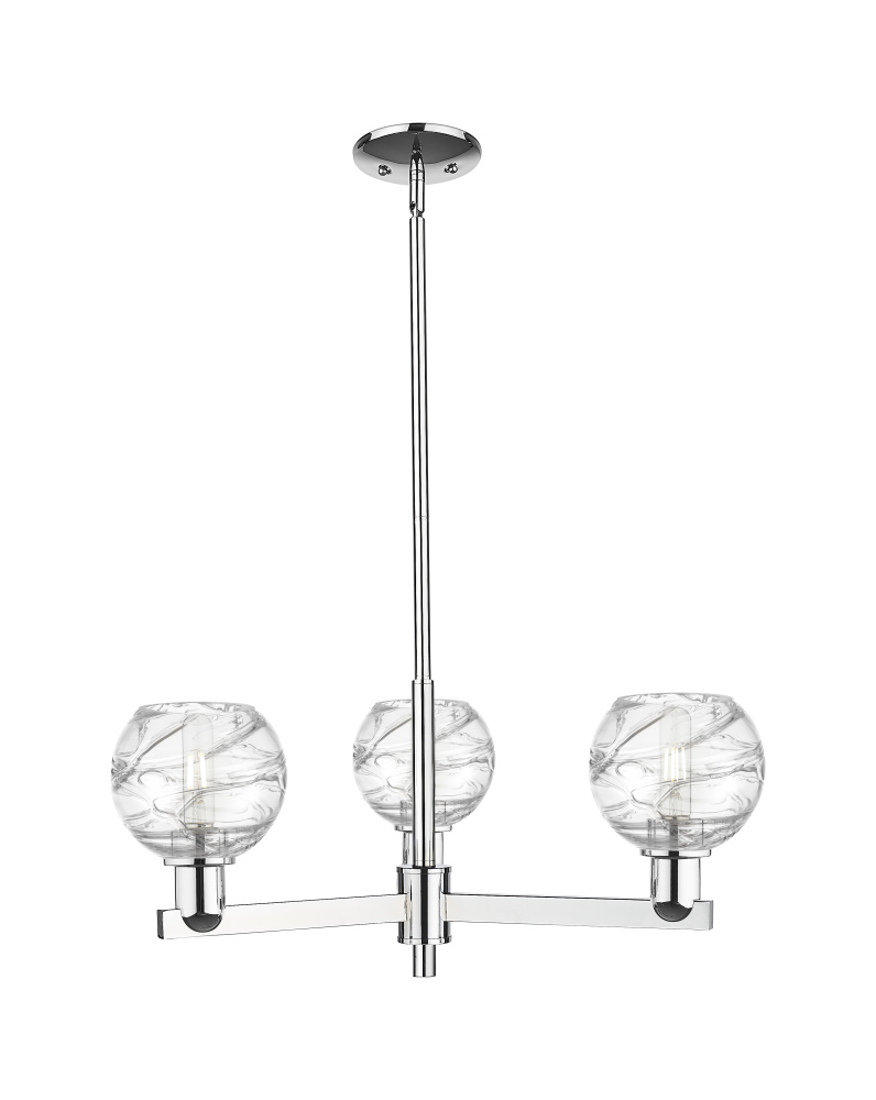 Athens Deco Swirl - 3 Light - 18 inch - Polished Chrome - Pendant