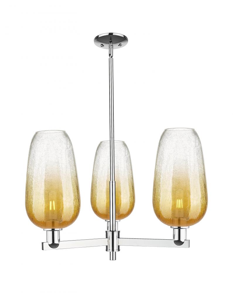 Brookhaven Flute - 3 Light - 18 inch - Polished Chrome - Pendant