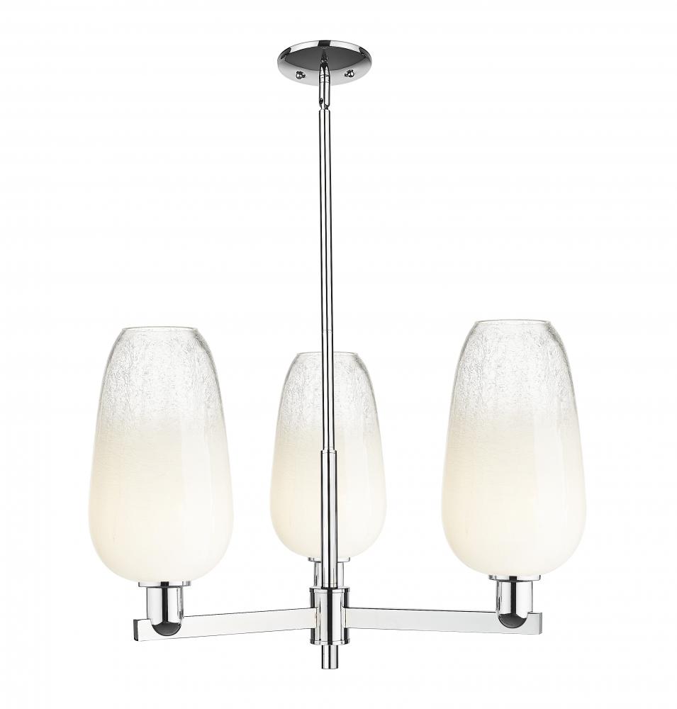 Brookhaven Flute - 3 Light - 18 inch - Polished Chrome - Pendant