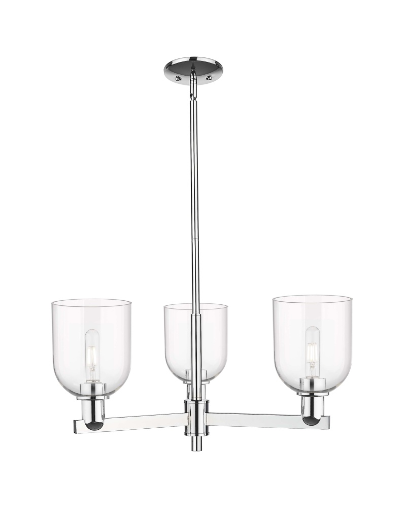 Bella - 3 Light - 27 inch - Polished Chrome - Stem hung - Pendant