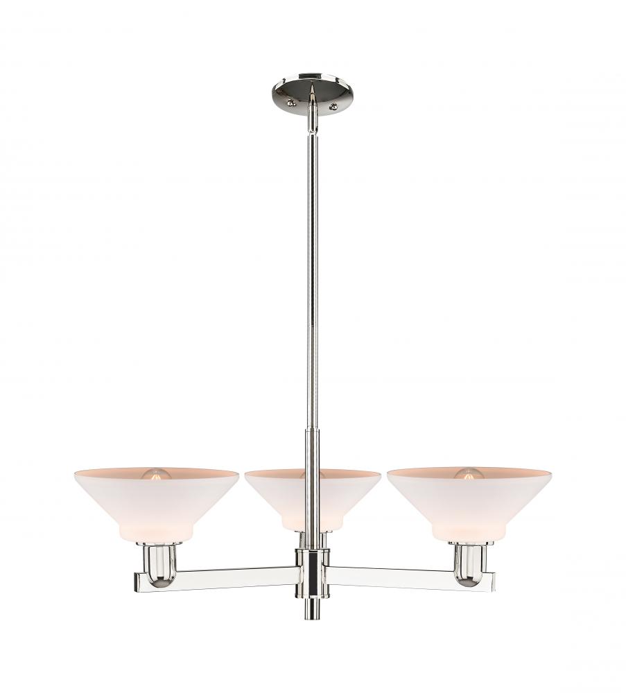 Orwell - 3 Light - 30 inch - Polished Nickel - Stem hung - Pendant