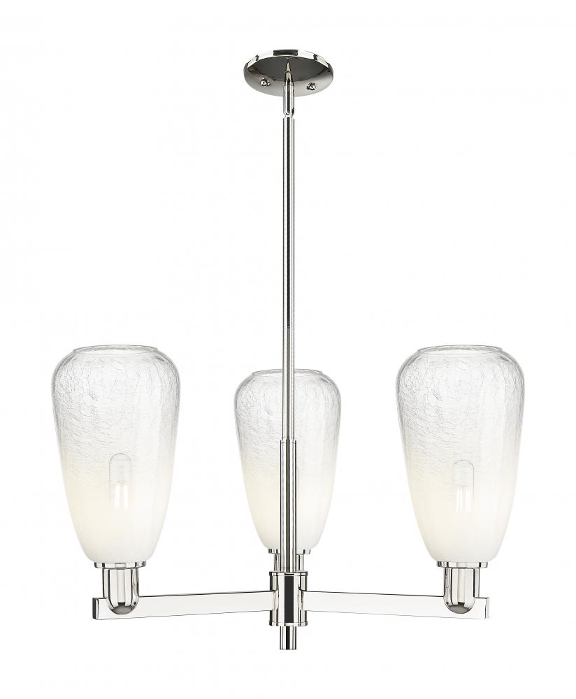 Brookhaven Almond - 3 Light - 18 inch - Polished Nickel - Pendant