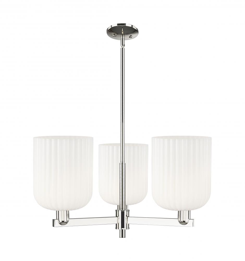 Bridal Veil - 3 Light - 30 inch - Polished Nickel - Pendant