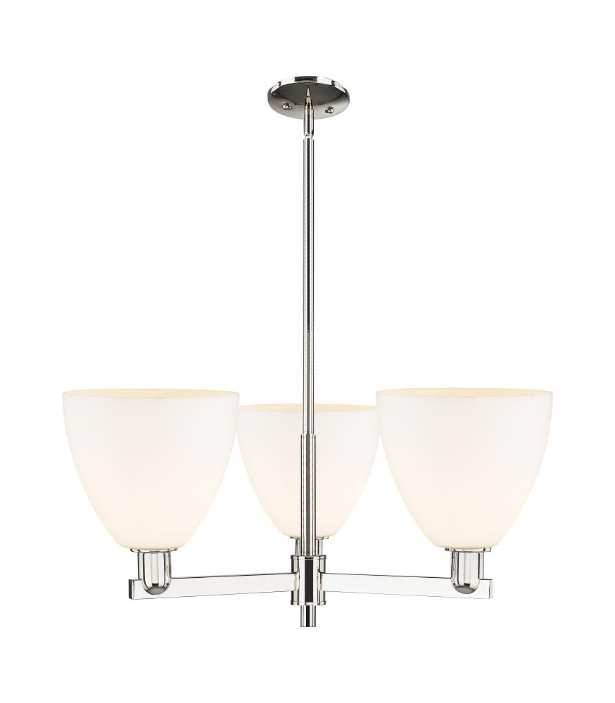 Bristol - 3 Light - 31 inch - Polished Nickel - Stem hung - Pendant