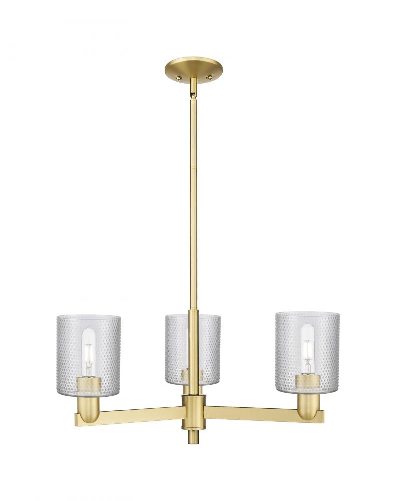 Cobbleskill - 3 Light - 27 inch - Satin Gold - Stem hung - Pendant