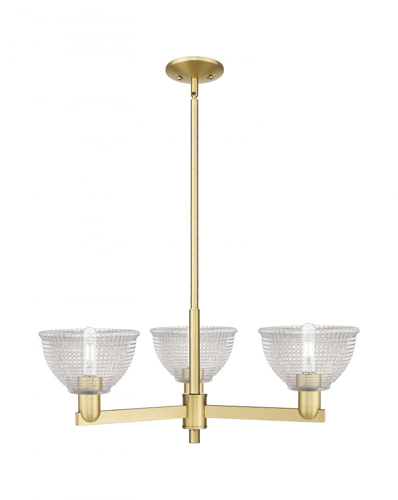 Arietta - 3 Light - 30 inch - Satin Gold - Stem hung - Pendant