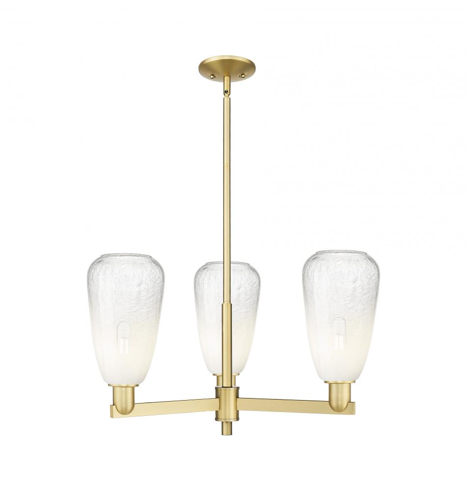 Brookhaven Almond - 3 Light - 18 inch - Satin Gold - Pendant