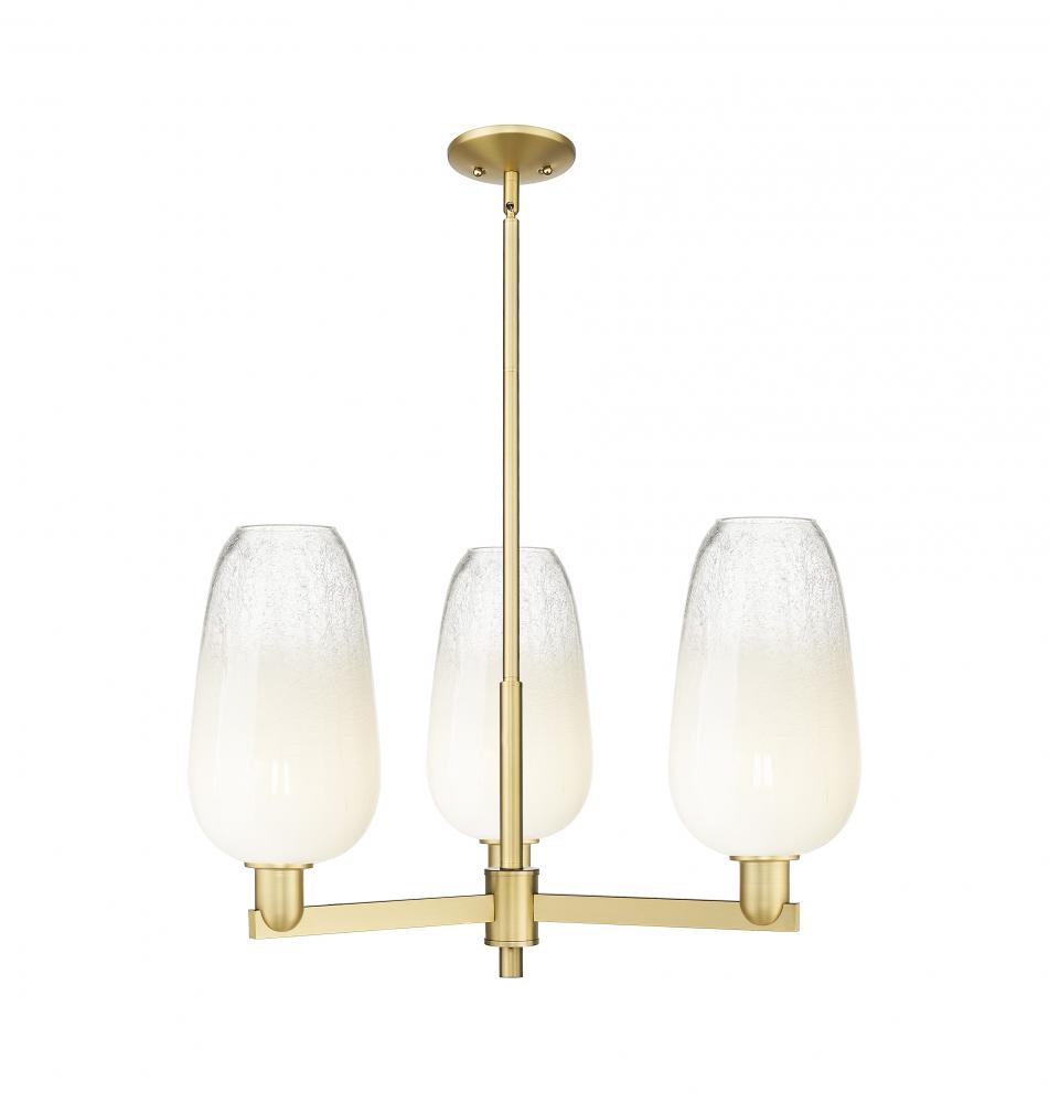 Brookhaven Flute - 3 Light - 18 inch - Satin Gold - Pendant