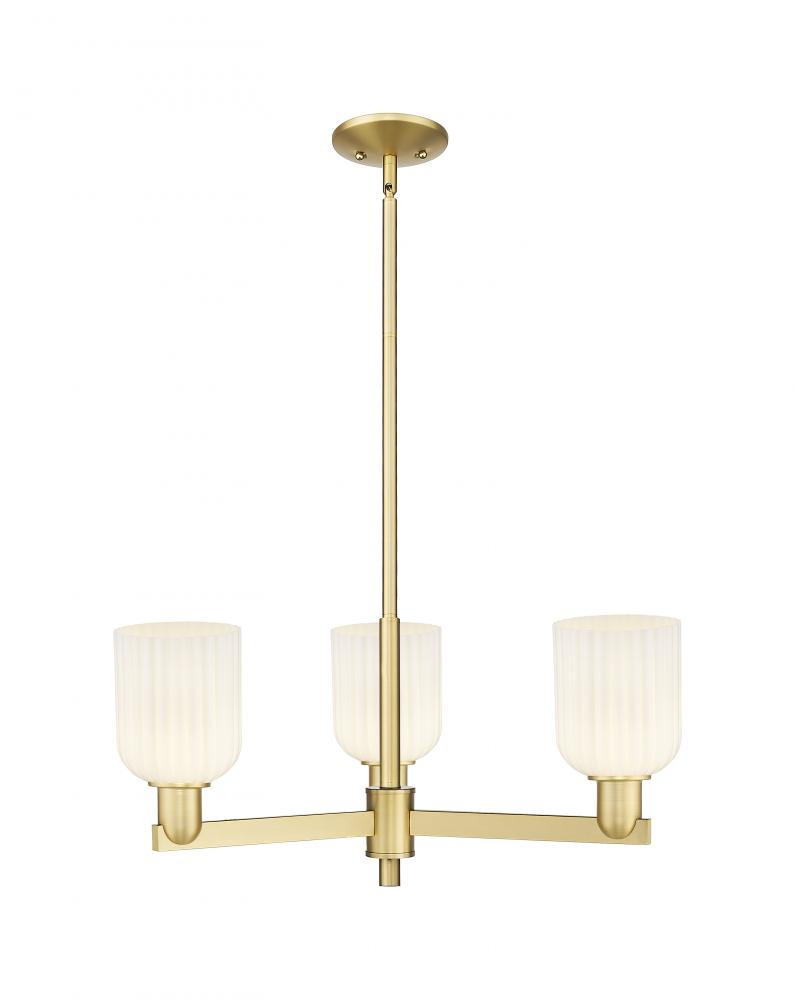 Bridal Veil - 3 Light - 18 inch - Satin Gold - Pendant