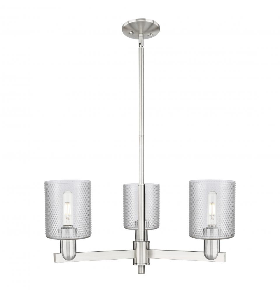 Cobbleskill - 3 Light - 27 inch - Satin Nickel - Stem hung - Pendant