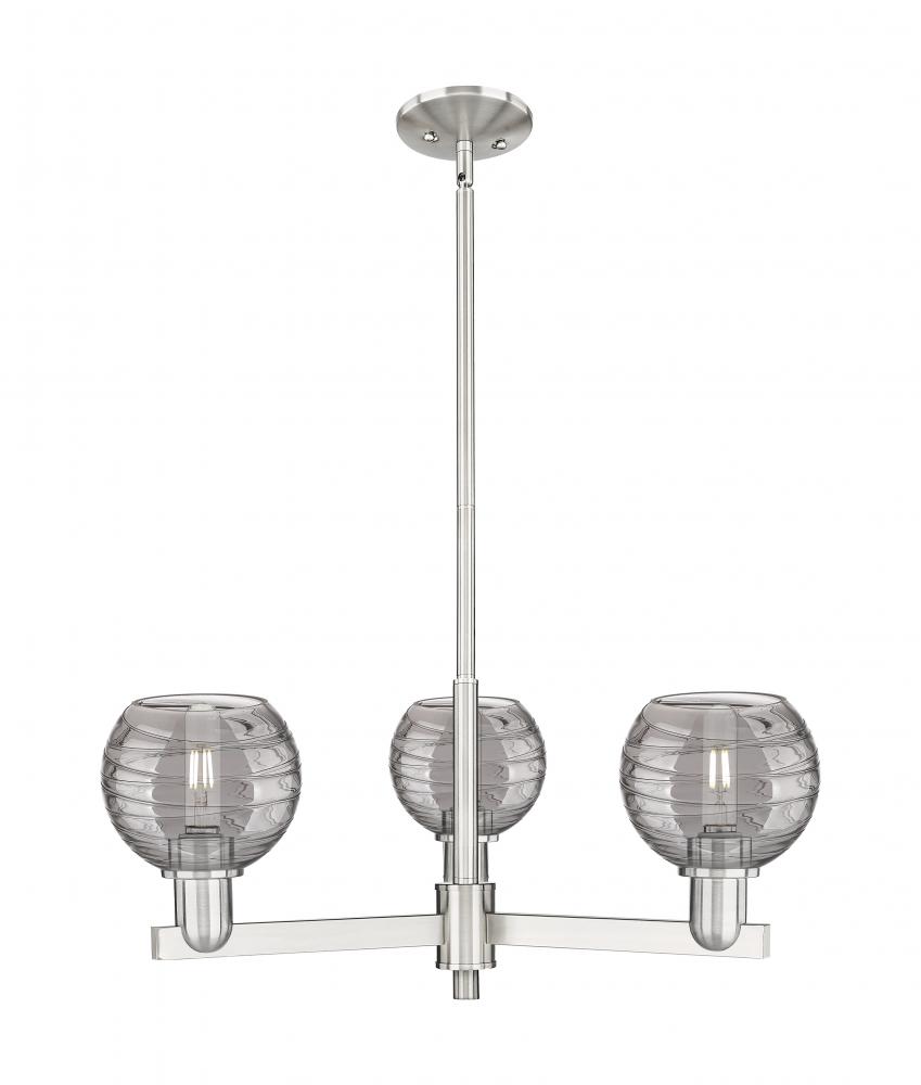 Athens Deco Swirl - 3 Light - 18 inch - Satin Nickel - Pendant