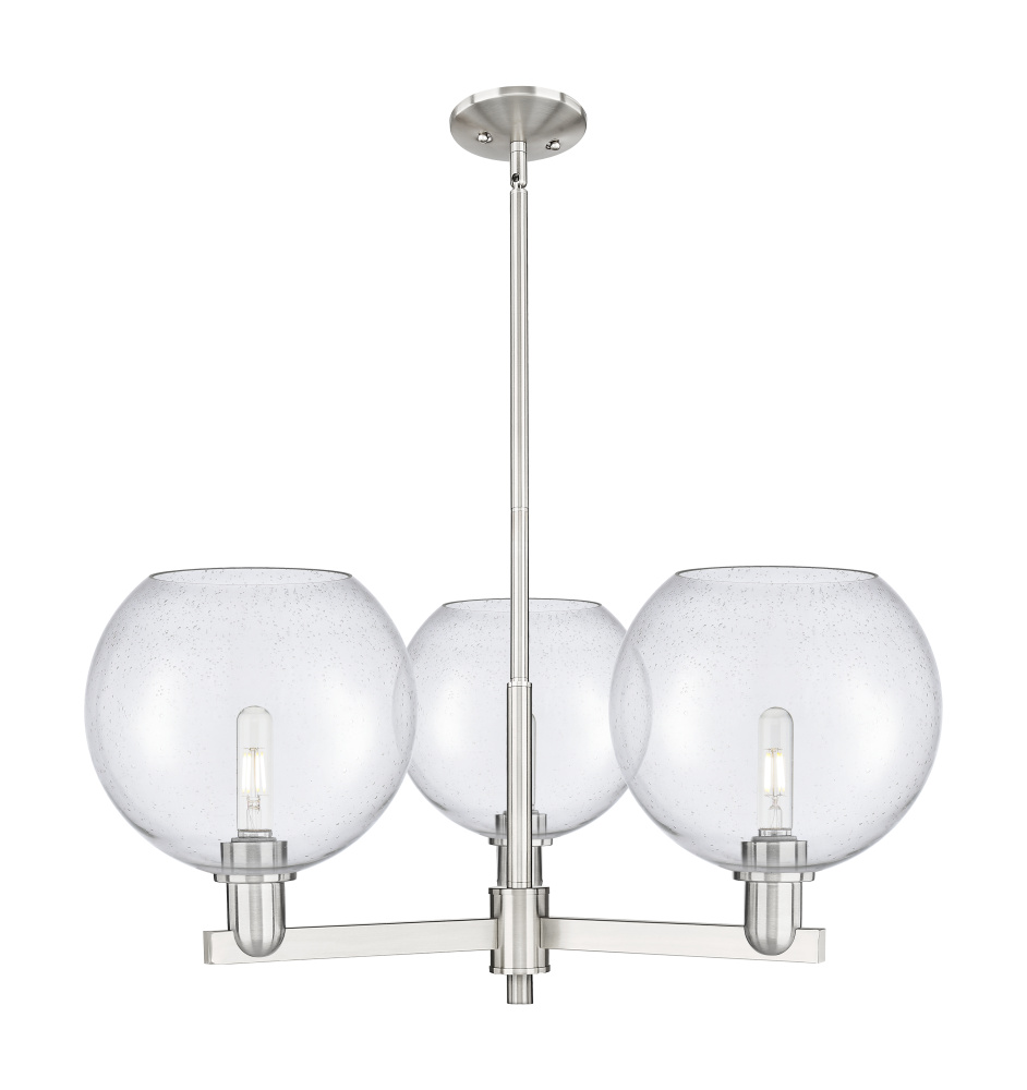 Athens - 3 Light - 32 inch - Satin Nickel - Stem hung - Pendant