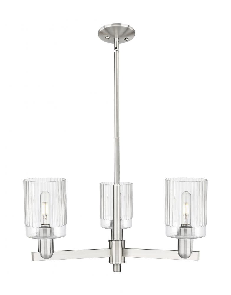 Hadley - 3 Light - 26 inch - Satin Nickel - Stem hung - Pendant