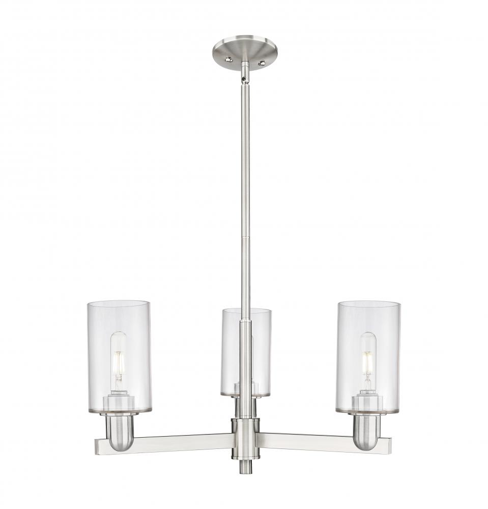 Clymer - 3 Light - 26 inch - Satin Nickel - Stem hung - Pendant