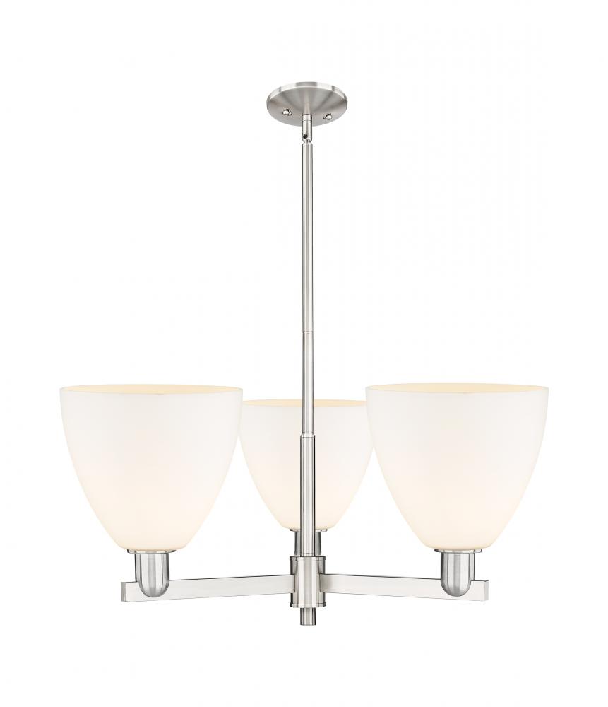Bristol - 3 Light - 31 inch - Satin Nickel - Stem hung - Pendant