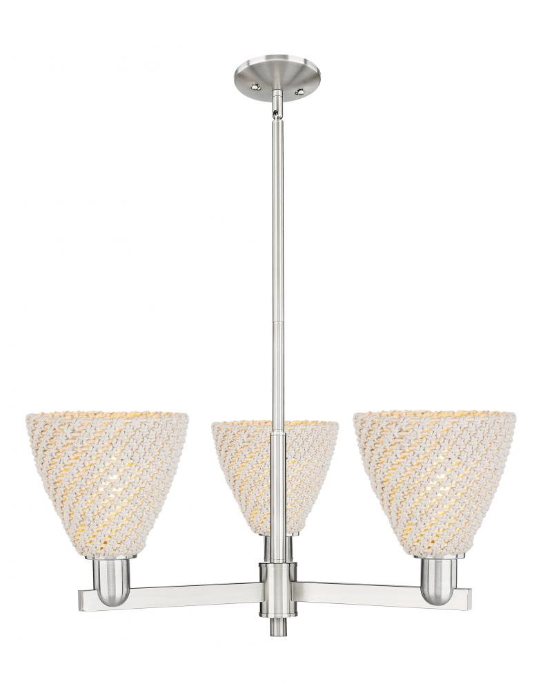 Bristol Natural - 3 Light - 18 inch - Satin Nickel - Pendant