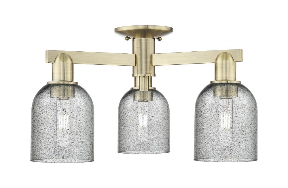 Caledonia - 3 Light - 23 inch - Antique Brass - Semi-Flush Mount