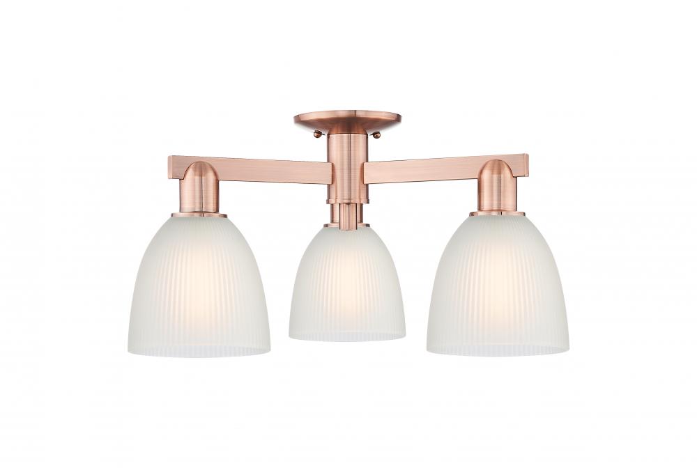 Castile - 3 Light - 24 inch - Antique Copper - Semi-Flush Mount