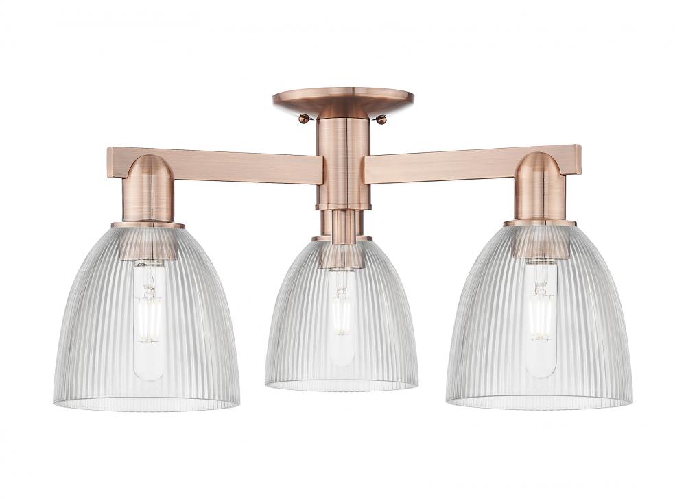 Castile - 3 Light - 24 inch - Antique Copper - Semi-Flush Mount