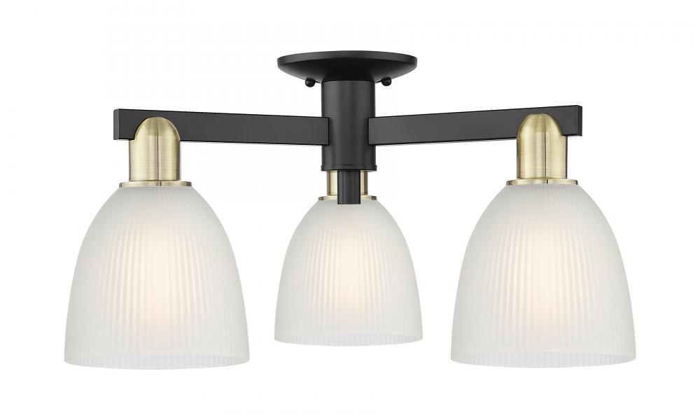 Castile - 3 Light - 24 inch - Black Antique Brass - Semi-Flush Mount