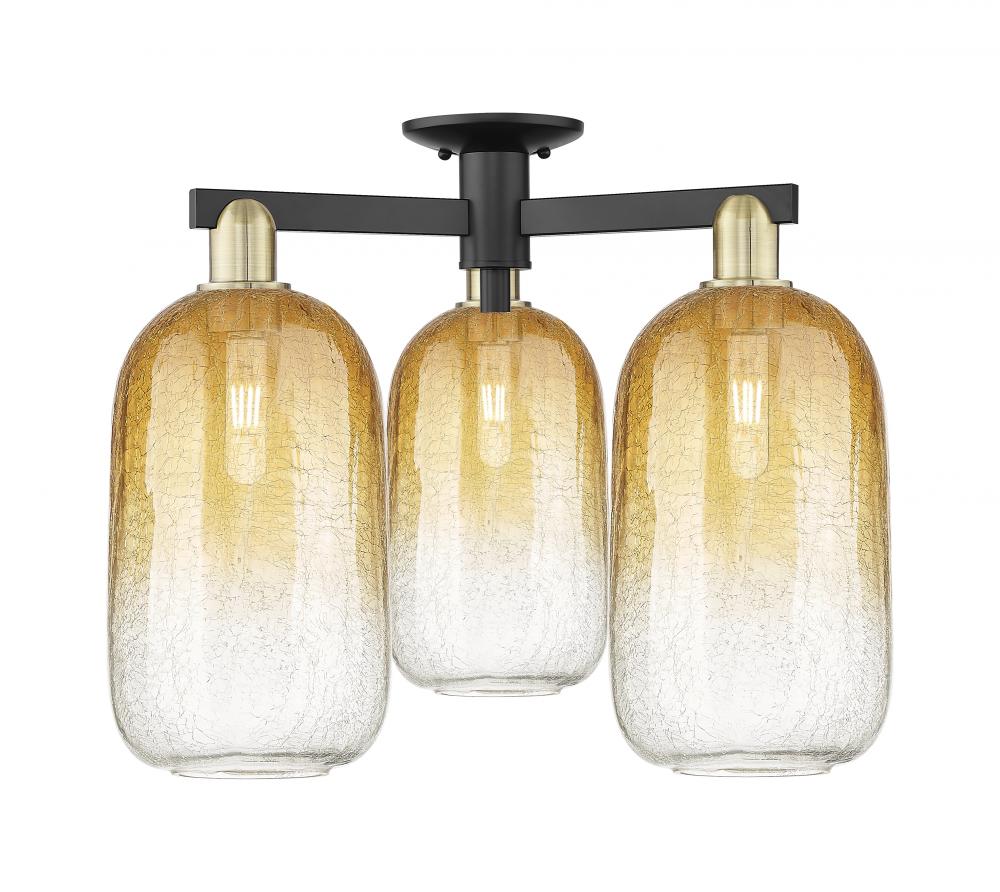 Brookhaven Cloche - 3 Light - 6 inch - Black Antique Brass - Semi-Flush Mount