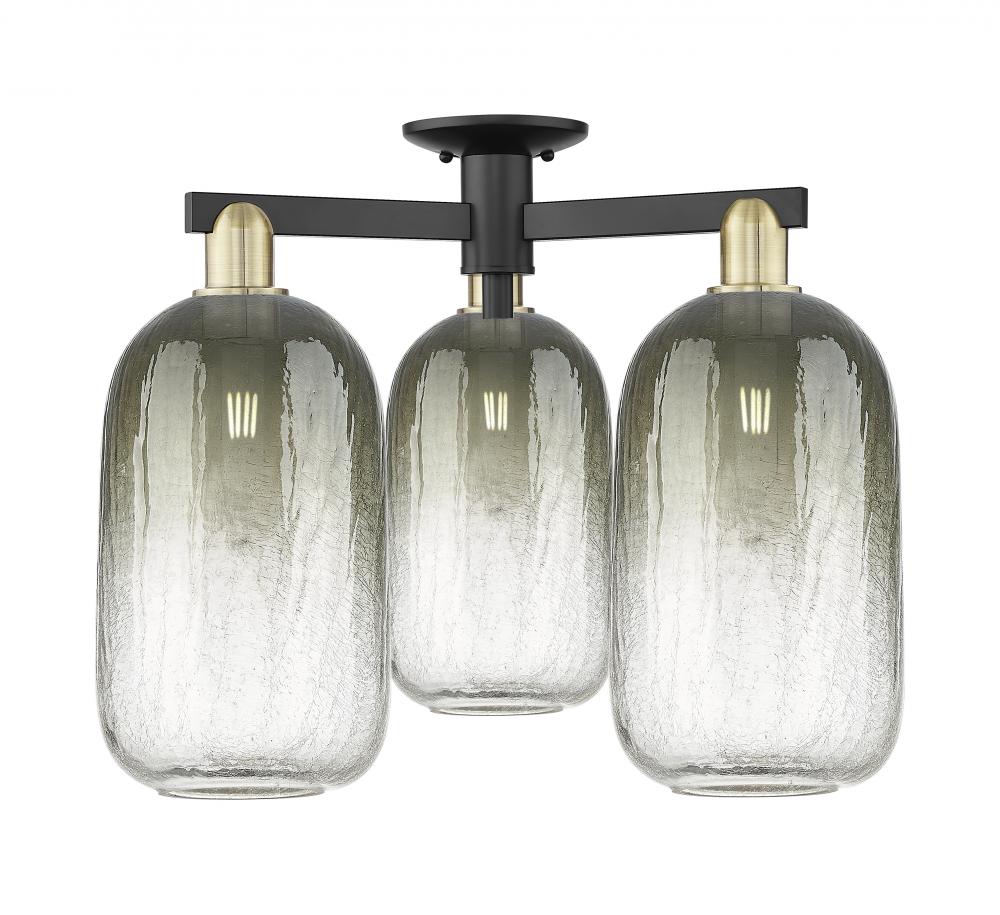 Brookhaven Cloche - 3 Light - 6 inch - Black Antique Brass - Semi-Flush Mount