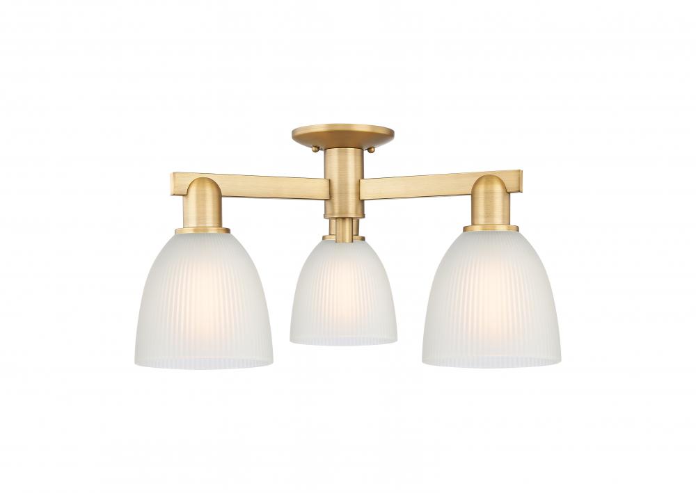 Castile - 3 Light - 24 inch - Brushed Brass - Semi-Flush Mount