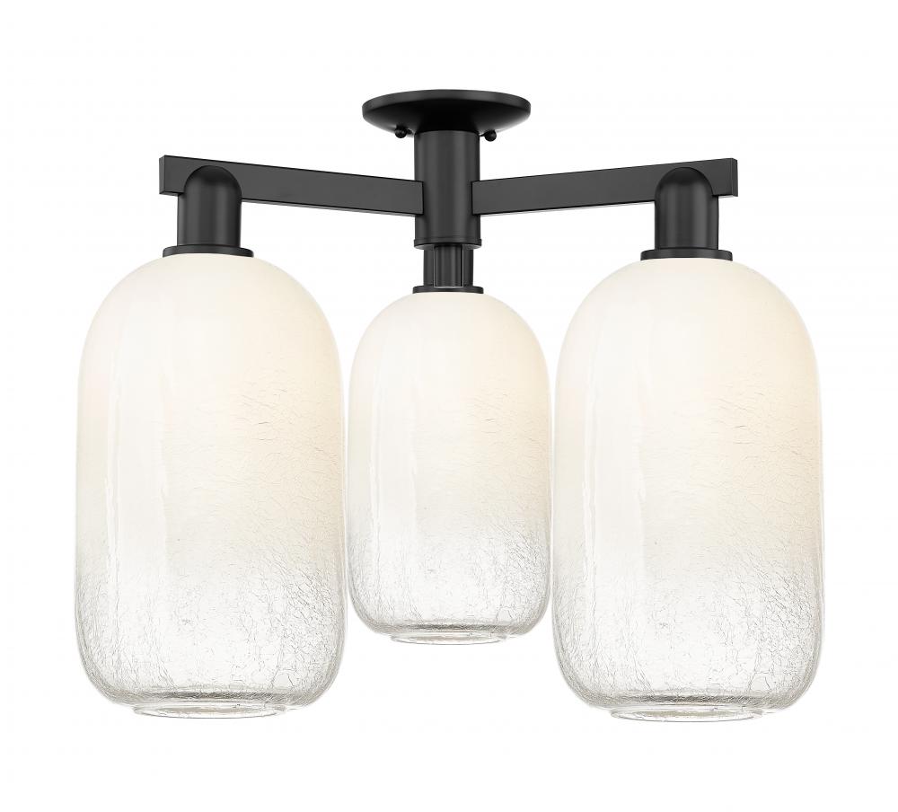 Brookhaven Cloche - 3 Light - 6 inch - Matte Black - Semi-Flush Mount