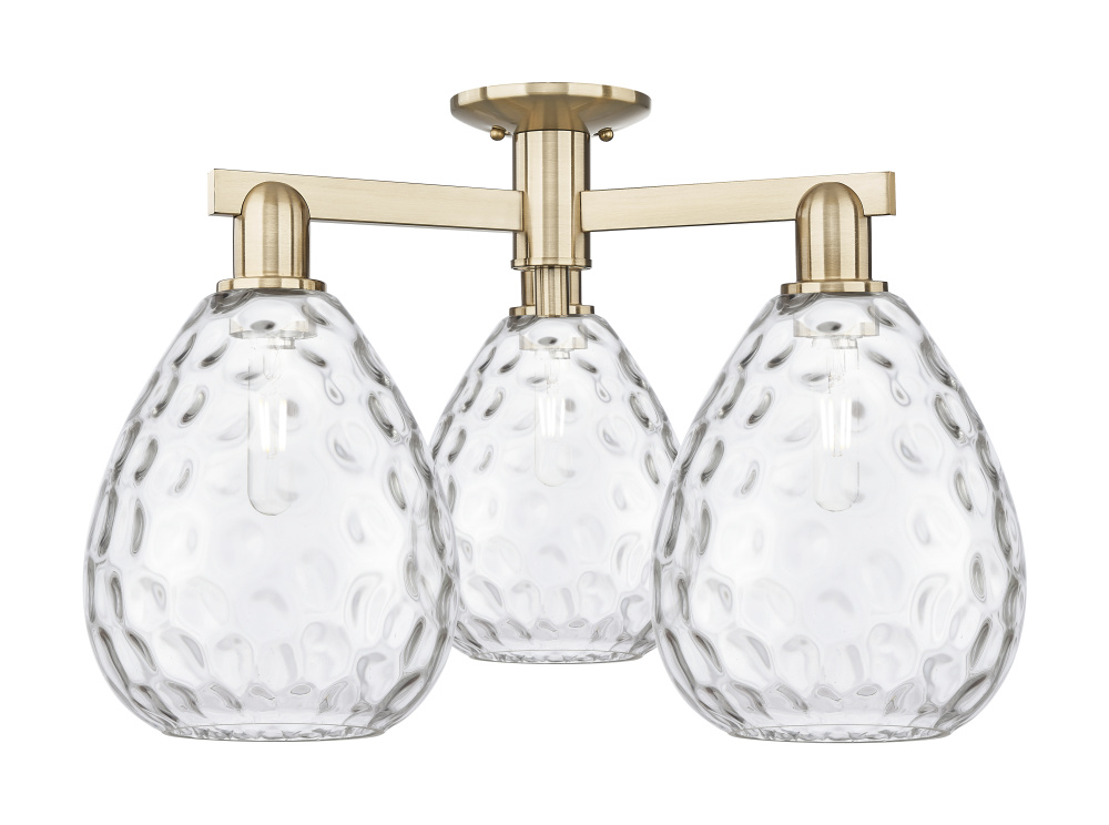 Waverly - 3 Light - 26 inch - Champagne Bronze - Semi-Flush Mount